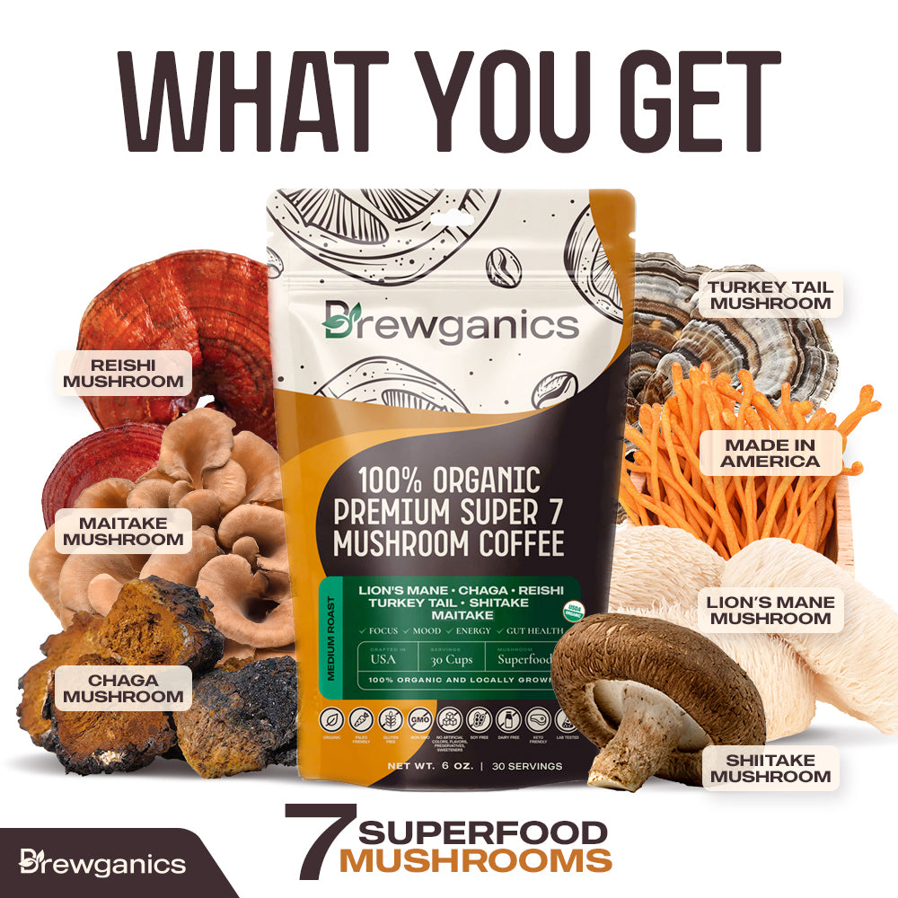 30 Servings Mushroom Ground Coffee