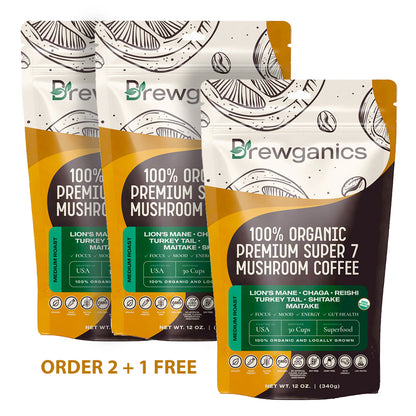 90 Servings Mushroom Ground Coffee
